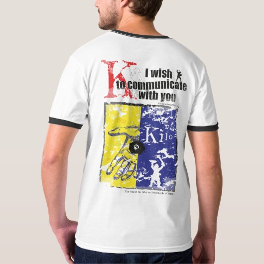 ICS-vlag "K" - Kilo T-Shirt (Achterkant volledig)
