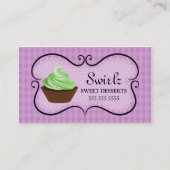 Icteerzalen Cupcake bakkerij Paars Visitekaartje (Voorkant)
