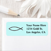 Icthus - Christelijk vissymbool Etiket (Insitu)