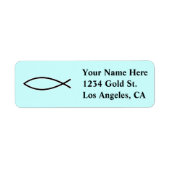 Icthus - Christelijk vissymbool Etiket (Voorkant)