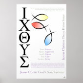 Icthus Fish Symbol English Spelling Poster (Voorkant)