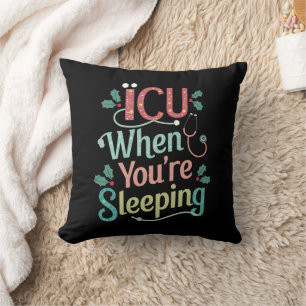 ICU Als Je Slaapt ICU Verpleegster Kerstmis  Kussen