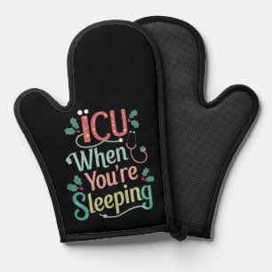 ICU Als Je Slaapt ICU Verpleegster Kerstmis  Ovenwant