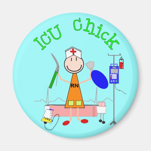 ICU Chick (verpleegster) Magneet (Voorkant)