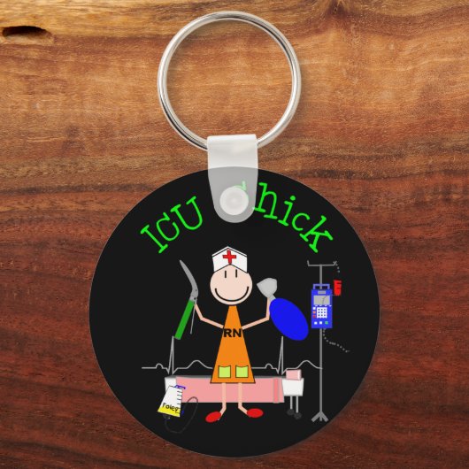 ICU Chick (verpleegster) Sleutelhanger (Voorkant)