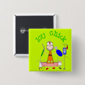 ICU Chick (verpleegster) Vierkante Button 5,1 Cm (Voorkant /achterkant)