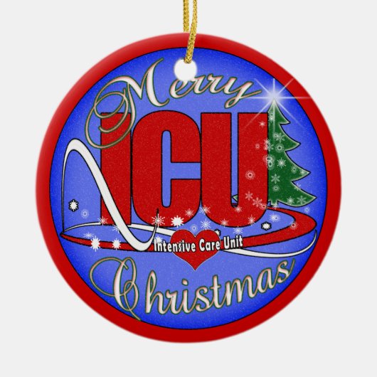 ICU CHRISTMAS ORNATION Intensive Care Unit Keramisch Ornament (Voorkant)