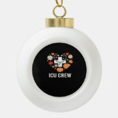 ICU crew Klassiek T-shirt Keramische Bal Ornament (Voorkant)