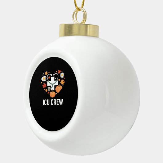 ICU crew Klassiek T-shirt Keramische Bal Ornament (Rechts)