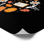 ICU Crew Nurse Herfst Hart Herfst Pompoen Thanksgi Poster (Hoek)