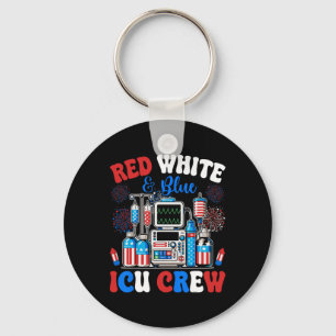 Icu Crew Rood Wit Blauw 4 Juli Vuurwerk Vs Sleutelhanger