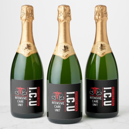 ICU geregistreerde verpleegkundige intensive care  Sparkling Wijnetiket (Flessen)