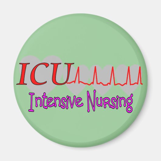 ICU INTENSIEVE Verpleegkunde Unieke Geschenken Magneet (Voorkant)