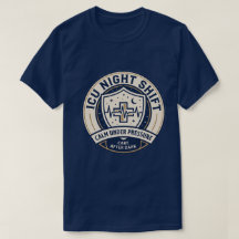 ICU Nachtdienst Verpleegster Badge T-shirt | Inten