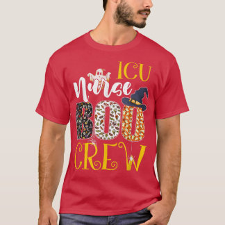 ICU Nurse Boo Crew Halloween Costume Boo Ghost Spi T-shirt