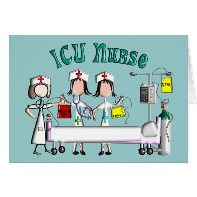 ICU Nurse-cadeautjes unieke 3D artistieke grafisch (Voorkant Horizontaal)
