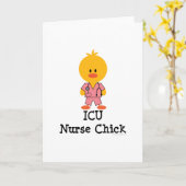 ICU Nurse Chick Wenskaart Kaart (Gele Bloem)