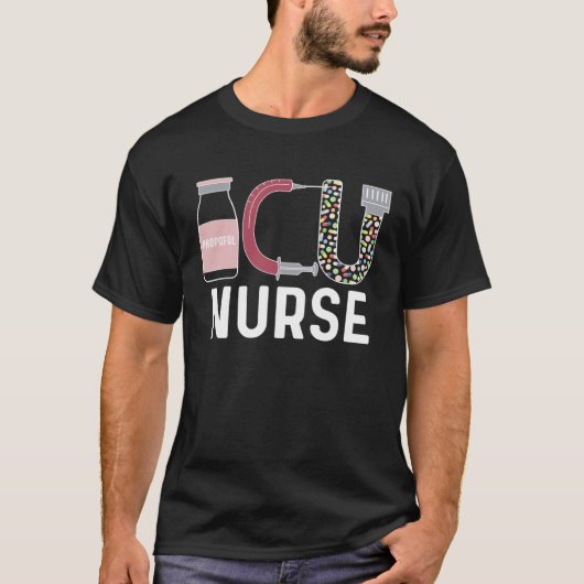 ICU Nurse Cute Intensive Care Unit Nurse ICU Nursi T-shirt (Voorkant)