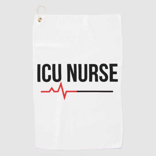 ICU Nurse Golfhanddoek (Voorkant)