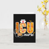 ICU Nurse Herfst Autumn Leaves Thanksgiving Health Kaart (Gele Bloem)