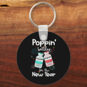Icu Nurses New Year Eve 2025 Pn Bottles Cu Er Nurs Sleutelhanger (Voorkant)