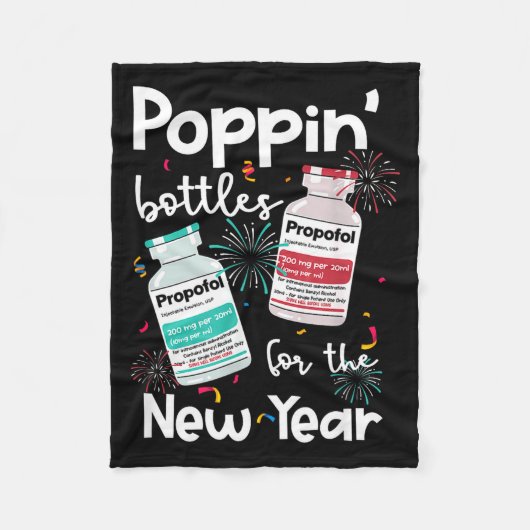Icu Nurses New Year Eve Outfits Pn Bottles Cu Er N Fleece Deken (Voorkant)