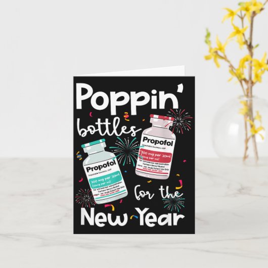 Icu Nurses New Year Eve Outfits Pn Bottles Cu Er N Kaart (Gele Bloem)