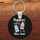 Icu Nurses New Year Eve Outfits Pn Bottles Cu Er N Sleutelhanger (Voorkant)