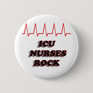 ICU NURSES ROCK RONDE BUTTON 5,7 CM