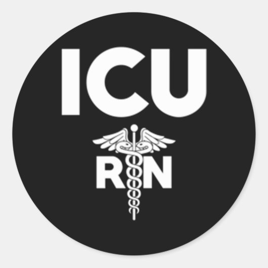 Icu Registered Nurse Intensive Care Unit Rn Person Ronde Sticker (Voorkant)