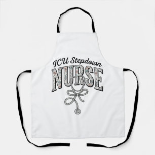 ICU Stepdown-verpleegster vintage bloemenstethosco Schort