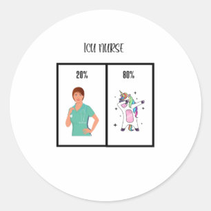 ICU-verpleeggeld voor intraveneuze zorgverlening Ronde Sticker