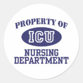 ICU-verpleegkunde Ronde Sticker (Voorkant)