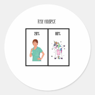 ICU Verpleegkundige Gift Voor Intensive Care Unit  Ronde Sticker