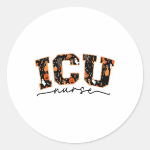ICU Verpleegkundige Halloween Kritische Zorg CCU I Ronde Sticker