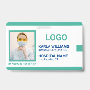 ICU Verpleegkundige ID Fotosjabloon Badge