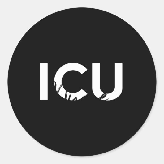 Icu verpleegkundige Intensive Care Ronde Sticker (Voorkant)