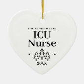 ICU Verpleegkundige Nieuwe Baan Kerstmis Keramisch Ornament (Voorkant)