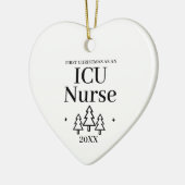 ICU Verpleegkundige Nieuwe Baan Kerstmis Keramisch Ornament (Links)