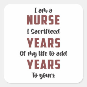 ICU verpleegkundige spoedeisende ambulance ziekenh Vierkante Sticker