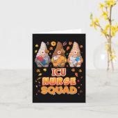 ICU Verpleegkundige Squad Gnomes Thanksgiving Dank Kaart (Gele Bloem)
