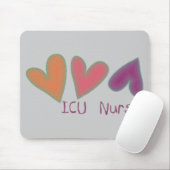 ICU verpleegster 3 hart Muismat (Met muis)