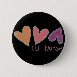 ICU verpleegster 3 hart Ronde Button 5,7 Cm