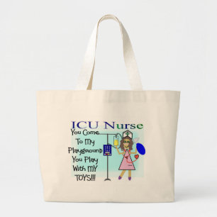 icu verpleegster die je naar mijn speelplaats canv grote tote bag