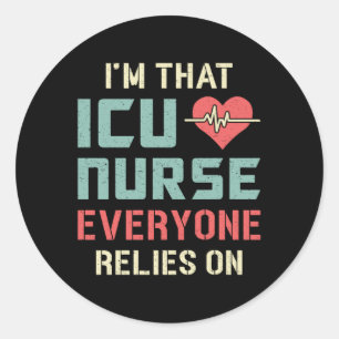 ICU Verpleegster Noodsituatie Ambulance Liefde Gra Ronde Sticker