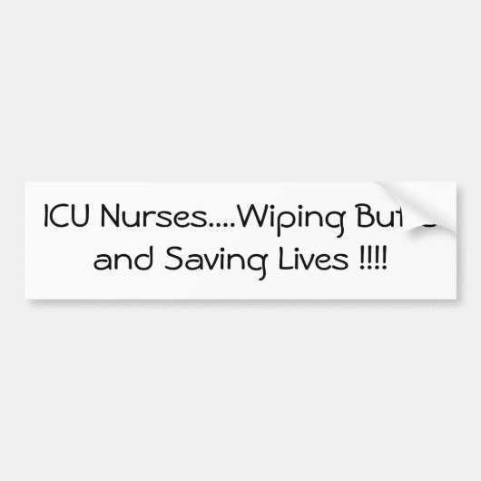 ICU Verpleegsters Gelofte Bumpersticker (Voorkant)