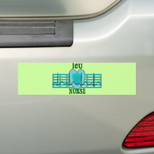 ICU-zurencadeautjes, QRS- en hartontwerp Bumpersticker (Op auto)