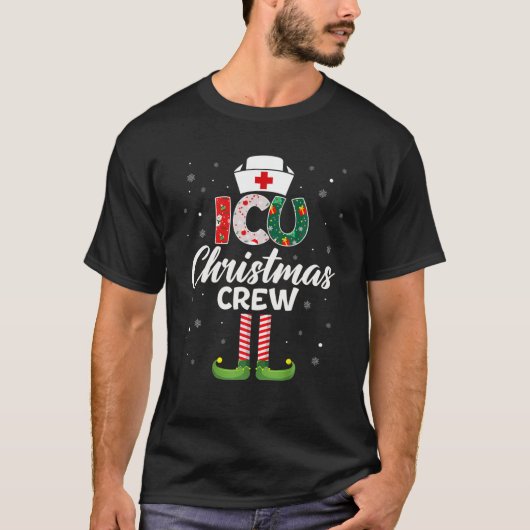 ICU zurige kerstkrabben voor vrouwen Pjamas Funny T-shirt (Voorkant)