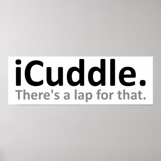 iCuddle Grappige Poster (Voorkant)