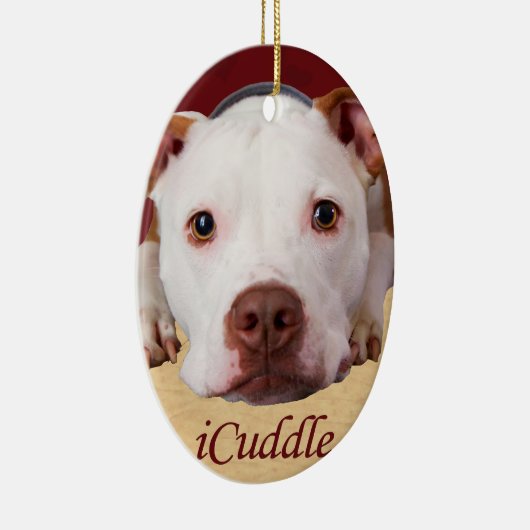 iCuddle Pitbull Keramisch Ornament (Rechts)